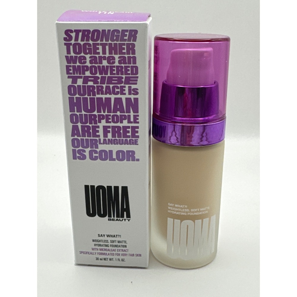 UOMA Beauty Say What?! Weightless Soft Matte Foundation White Pearl T1N BNIB